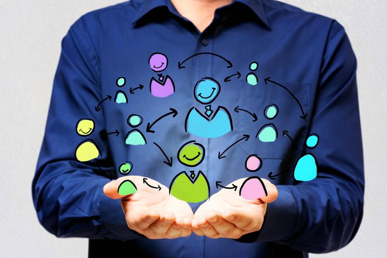 Illustration of a corporate structure and connected people during partner due diligence